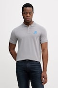 Karl Lagerfeld polo męski kolor szary z nadrukiem 554235.745401