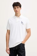 Bombažen polo Polo Ralph Lauren moški, bela barva, 710P00095