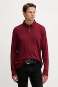 Calvin Klein longsleeve bawełniany kolor bordowy gładki LV040EM909