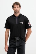Tommy Hilfiger polo x SAIL GP męski kolor czarny z aplikacją MW0MW41415