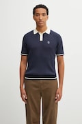 Filling Pieces polo de bumbac Fine Knit Polo culoarea bleumarin, uni, 422570500127