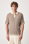 Bavlněné polo tričko Filling Pieces Fine Knit Polo pánské, béžová barva, 422570500127