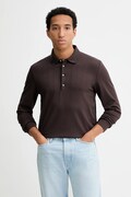 Calvin Klein longsleeve z domieszką wełny kolor brązowy LV04LD214G