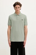 Fred Perry polo bawełniane męski kolor zielony gładki M6000