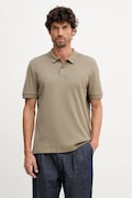 BOSS polo męski kolor brązowy gładki 50549593