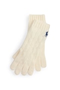 Vlněné rukavice Polo Ralph Lauren dámské, béžová barva, 455981440