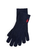 Vlněné rukavice Polo Ralph Lauren dámské, tmavomodrá barva, 455981440