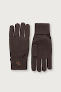Calvin Klein γάντια γυναικεία με βισκόζη καφέ LV14F8021G