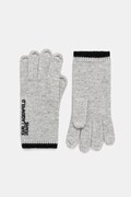 Rukavice s primjesom vune Karl Lagerfeld Jeans boja: siva, A4W33090
