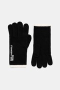 Rukavice s primjesom vune Karl Lagerfeld Jeans boja: crna, A4W33090