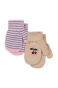 Konges Sløjd mănuși 2 PACK FILLA MITTENS culoarea bej, KS103431