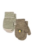Konges Sløjd mănuși 2 PACK FILLA MITTENS culoarea verde, KS103431