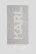 Šal Karl Lagerfeld ženski, siva barva, A3W33047