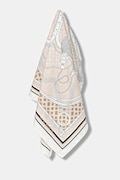 Guess eșarfă PHOEBE culoarea bej, cu imprimeu, AW5340 POL03