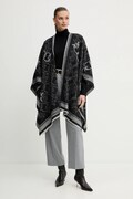 Pinko poncho z dodatkiem wełny kolor czarny 105965 A2ZI