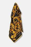Шовкова хустка на шию Versace Jeans Couture колір чорний візерунок 79HA7H01 ZG402