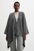 MM poncho din lână BRENTA culoarea gri, 2526546028600