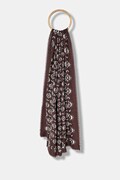 Vlněná šála Weekend Max Mara TAMBUTO dámská, hnědá barva, vzorovaná, 2525546084600