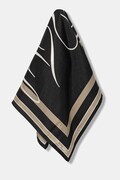 Μεταξωτό φουλάρι Tommy Hilfiger χρώμα: μαύρο, AW0AW17967