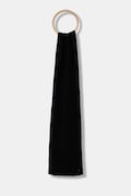 Tommy Hilfiger eșarfă cu lână culoarea negru, uni, AW0AW17787
