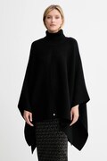 BOSS poncho z dodatkiem wełny kolor czarny lekkie 50551146