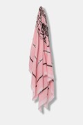 Juicy Couture chusta Pashmina damska kolor różowy wzorzysta AIJFO8612WPO