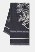 Juicy Couture chusta Pashmina damska kolor czarny wzorzysta AIJFO8612WPO