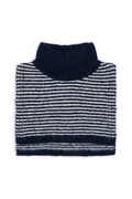 Konges Sløjd komin z dodatkiem alpaki dziecięcy BERLE NECKWARMER kolor granatowy wzorzysty KS103719