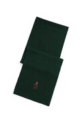 Polo Ralph Lauren szalik z dodatkiem wełny męski kolor zielony z aplikacją 449P02042