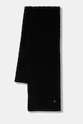 Шарф з додаванням вовни Tommy Hilfiger колір чорний однотонний AM0AM13596