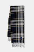 Tommy Hilfiger szalik wełniany męski kolor granatowy wzorzysty AM0AM13599