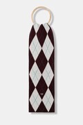 Fred Perry szalik wełniany kolor bordowy wzorzysty C1133