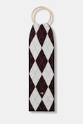 Fred Perry szalik wełniany kolor bordowy wzorzysty C1133