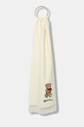 Moschino eșarfă de lână culoarea bej, cu imprimeu, M3330 30835
