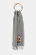 Μάλλινο κασκόλ Moschino χρώμα: γκρι, M3330 30835