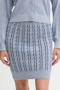 Bavlněná sukně Guess GISELLE modrá barva, mini, pouzdrová, W5YD68 Z3OU0