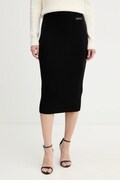 Armani Exchange spódnica z dodatkiem wełny kolor czarny midi ołówkowa XW001309 AF13774