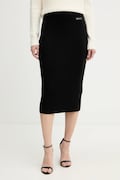 Armani Exchange spódnica z dodatkiem wełny kolor czarny midi ołówkowa XW001309 AF13774