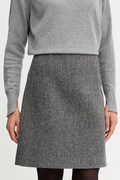Weekend Max Mara fustă de lână MARCHE culoarea gri, mini, drept, 2525106022600