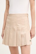 Lacoste Spódnica bawełniana z elastanem beżowa gładka JF8001