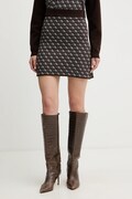 Guess fustă din amestec de lână AUBREY culoarea maro, mini, creion, W5BD81 Z3JD2