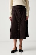 Levi's разкроена пола от деним YOKED WESTERN кафява 003NN