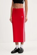 adidas Originals spódnica Knit 3s kolor czerwony midi prosta JW2660