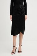 Sukňa Morgan čierna farba, midi, rovný strih, JOLIVIA