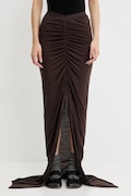Rick Owens Lilies fustă Poppy culoarea maro, maxi, drept, LI02E3317.RV