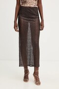 Haveone spódnica kolor brązowy maxi prosta GGE-P123