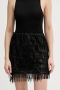 Sukňa Haveone čierna farba, mini, rovný strih, GGE-P125