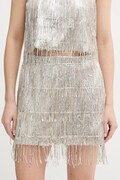 Sukňa Haveone strieborná farba, mini, rovný strih, GGE-P125