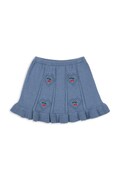 Konges Sløjd gonna di cotone bambina SOLEIL KNIT SKIRT GOTS colore blu  KS103982