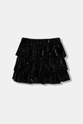 United Colors of Benetton spódnica dziecięca kolor czarny mini rozkloszowana 4OZGC002M